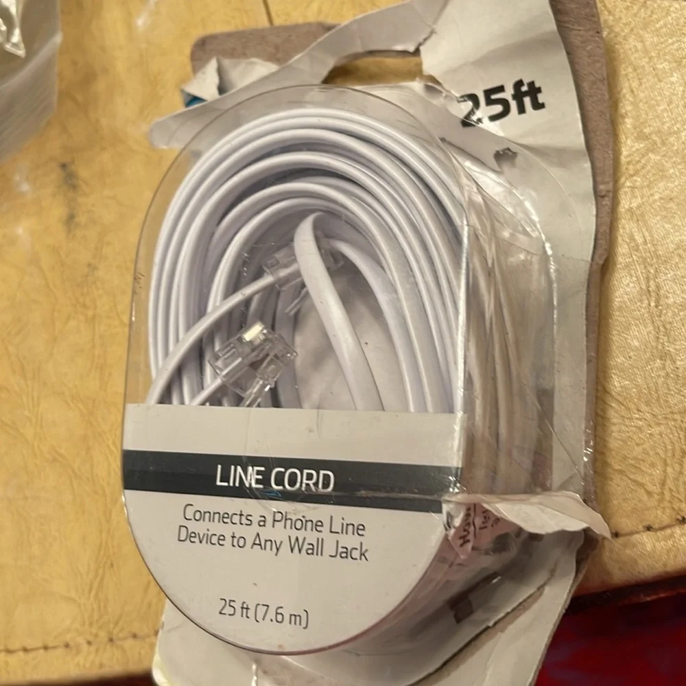 🔴or🌼FLASH SALE!PhoneLandline CORD 3/1-is 25 Feet&1 is 7Ft 1-15ft NWOT openedpack